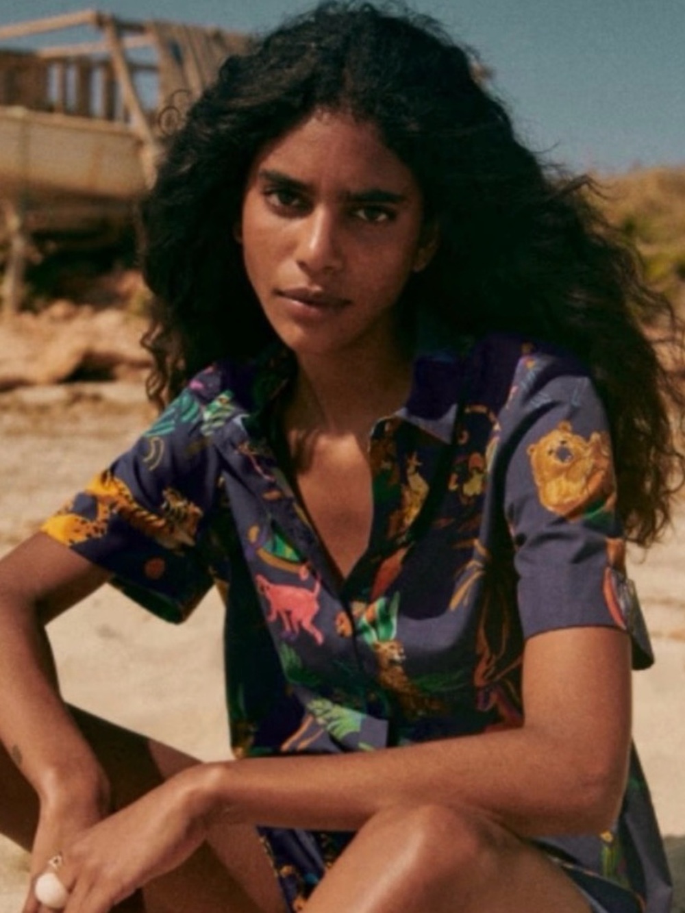 Rare NWT Sézane x G.Kero Livia Shirt Blouse Colorful Animal Print